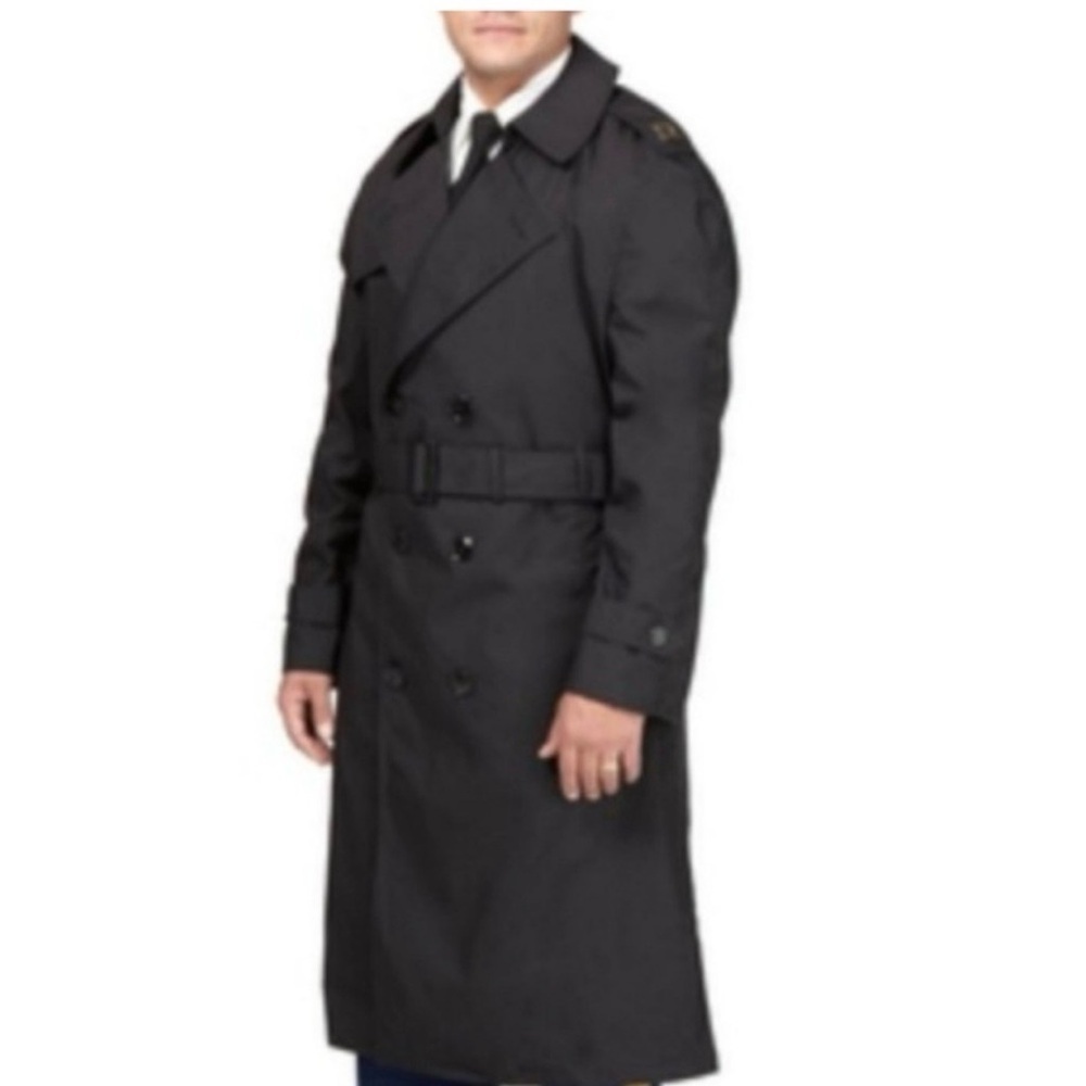 Garrison Collection All Weather Army Coat 38S DLA Military Trench Black - Picture 4 of 11